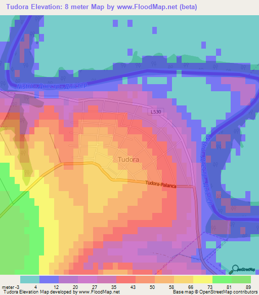 Tudora,Moldova Elevation Map