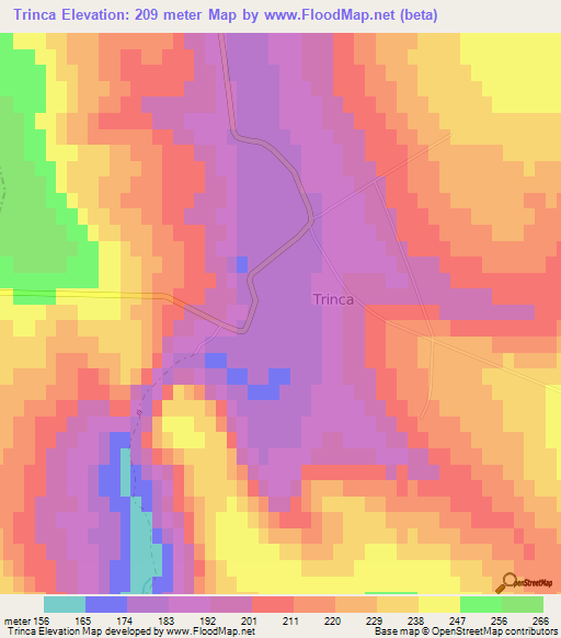 Trinca,Moldova Elevation Map