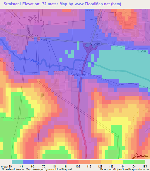 Straisteni,Moldova Elevation Map