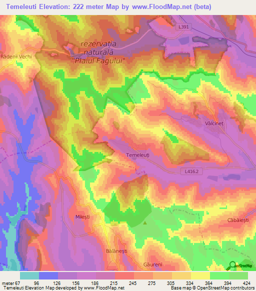 Temeleuti,Moldova Elevation Map