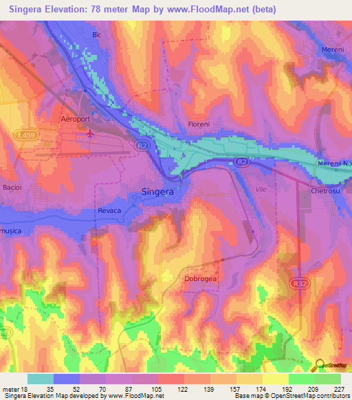 Singera,Moldova Elevation Map