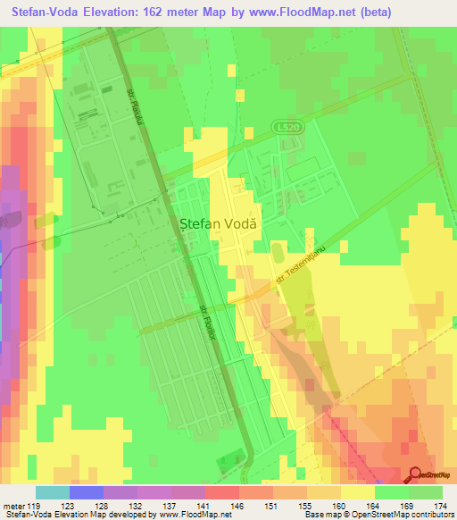 Stefan-Voda,Moldova Elevation Map