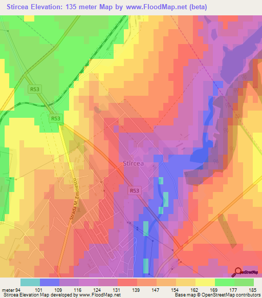 Stircea,Moldova Elevation Map