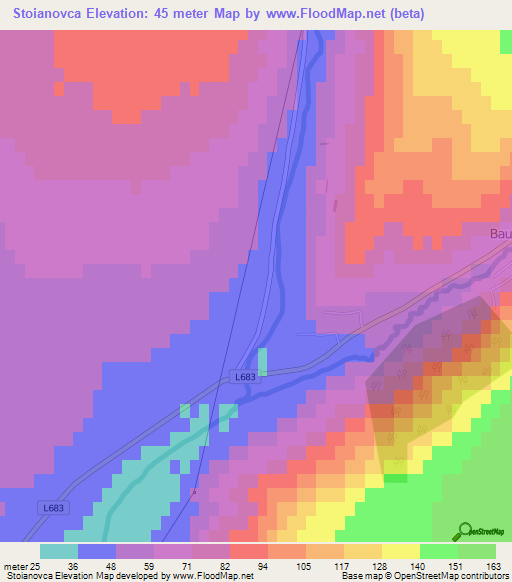 Stoianovca,Moldova Elevation Map