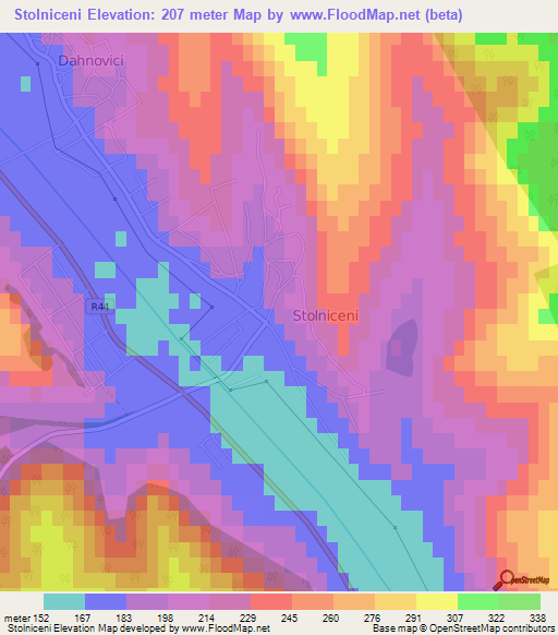 Stolniceni,Moldova Elevation Map