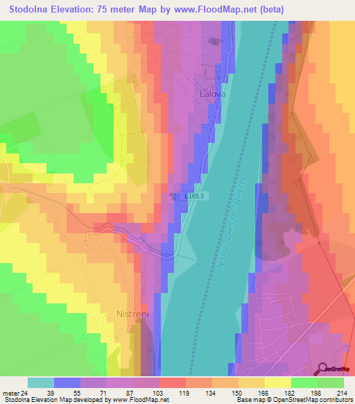 Stodolna,Moldova Elevation Map