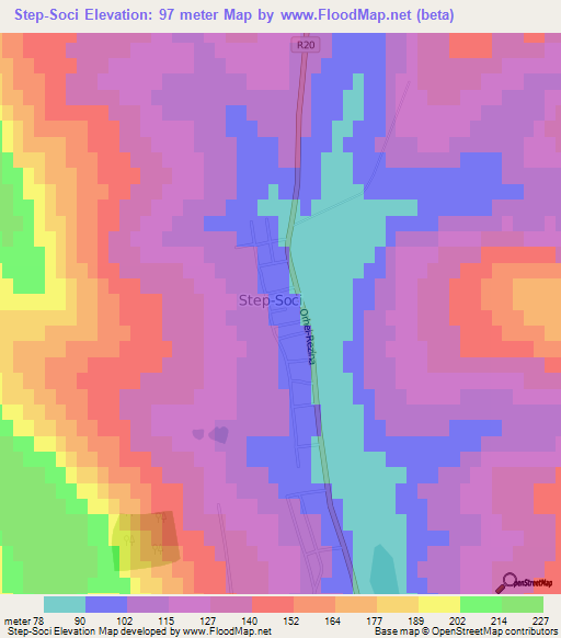 Step-Soci,Moldova Elevation Map