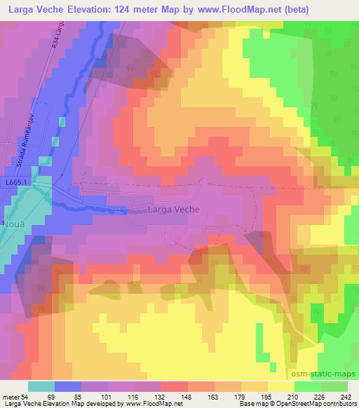 Larga Veche,Moldova Elevation Map