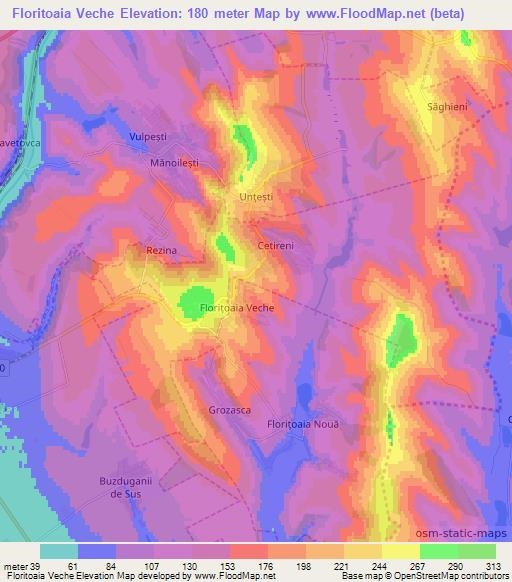 Floritoaia Veche,Moldova Elevation Map