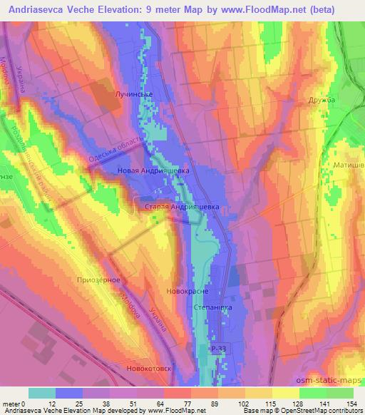 Andriasevca Veche,Moldova Elevation Map