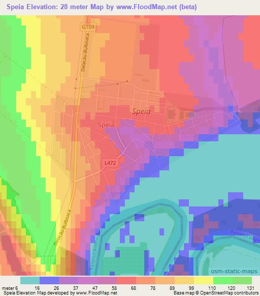 Speia,Moldova Elevation Map