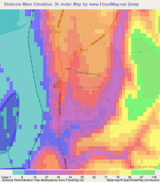 Slobozia Mare,Moldova Elevation Map