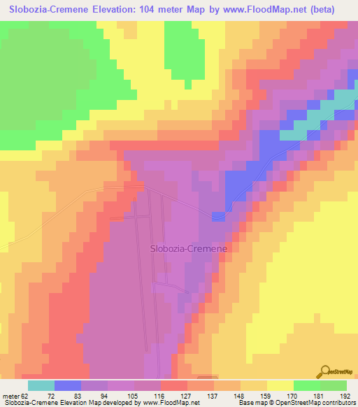 Slobozia-Cremene,Moldova Elevation Map