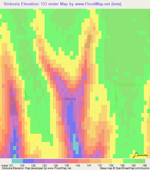 Slobozia,Moldova Elevation Map