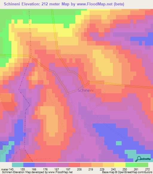 Schineni,Moldova Elevation Map