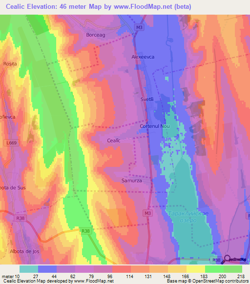 Cealic,Moldova Elevation Map