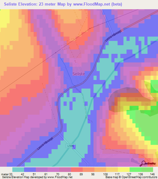 Seliste,Moldova Elevation Map