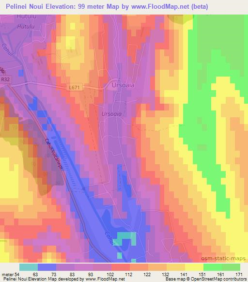 Pelinei Noui,Moldova Elevation Map