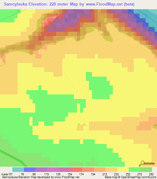 Samoyleuka,Moldova Elevation Map