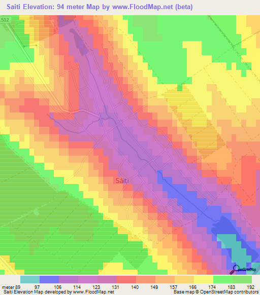 Saiti,Moldova Elevation Map