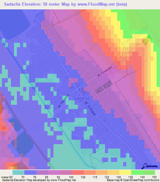 Sadaclia,Moldova Elevation Map