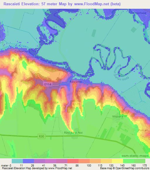 Rascaieti,Moldova Elevation Map