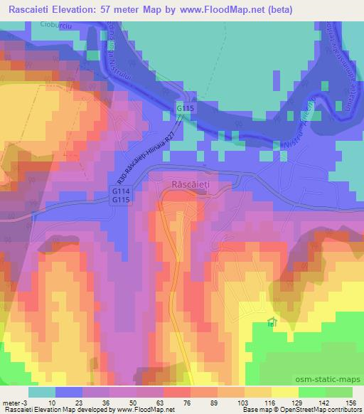 Rascaieti,Moldova Elevation Map