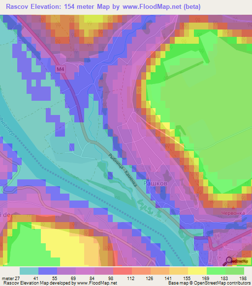 Rascov,Moldova Elevation Map