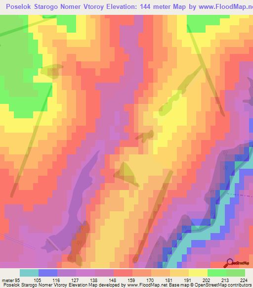 Poselok Starogo Nomer Vtoroy,Moldova Elevation Map