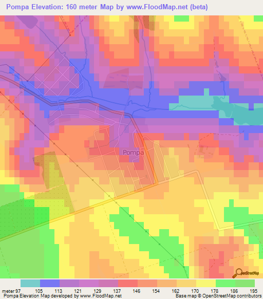 Pompa,Moldova Elevation Map