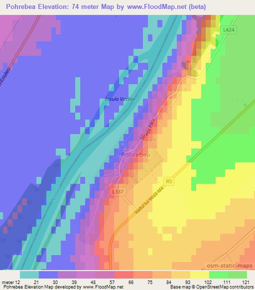 Pohrebea,Moldova Elevation Map