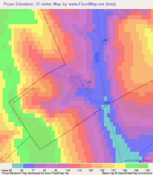 Picus,Moldova Elevation Map