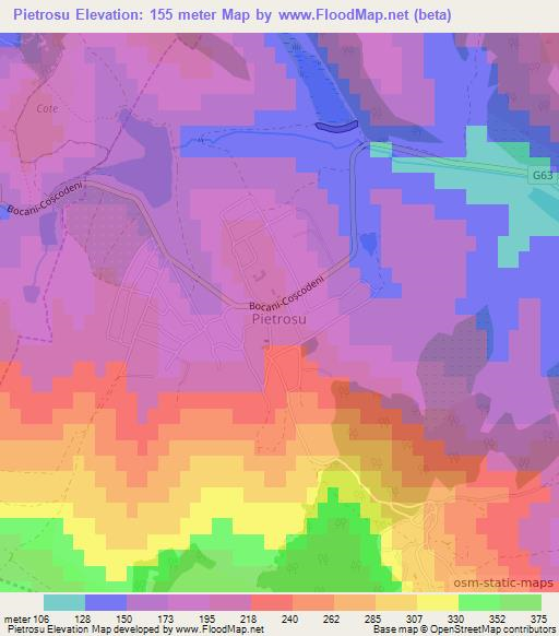 Pietrosu,Moldova Elevation Map