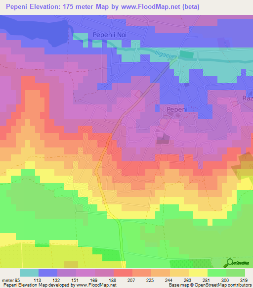 Pepeni,Moldova Elevation Map