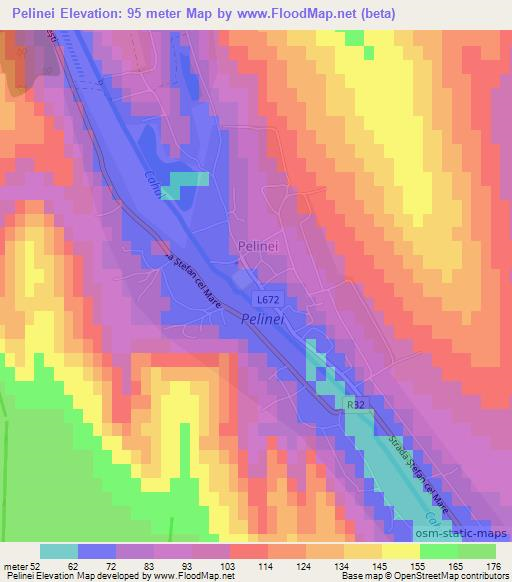 Pelinei,Moldova Elevation Map