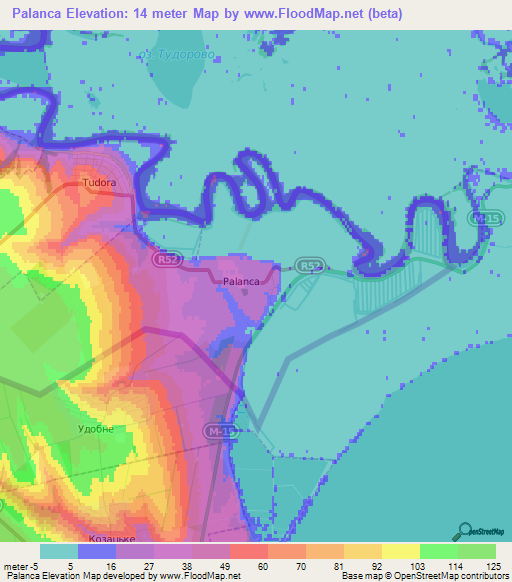 Palanca,Moldova Elevation Map