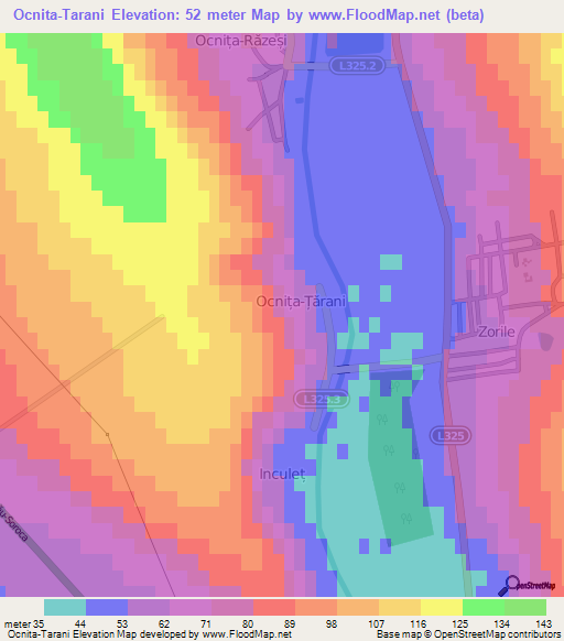 Ocnita-Tarani,Moldova Elevation Map