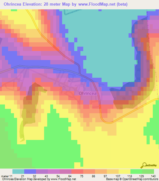 Ohrincea,Moldova Elevation Map