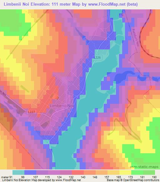 Limbenii Noi,Moldova Elevation Map