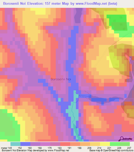 Borosenii Noi,Moldova Elevation Map