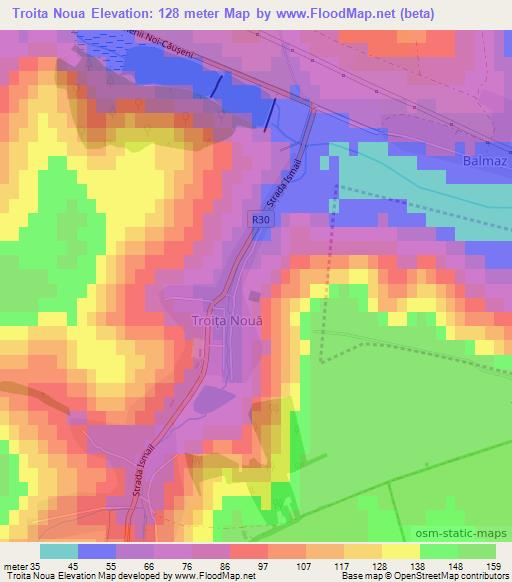 Troita Noua,Moldova Elevation Map