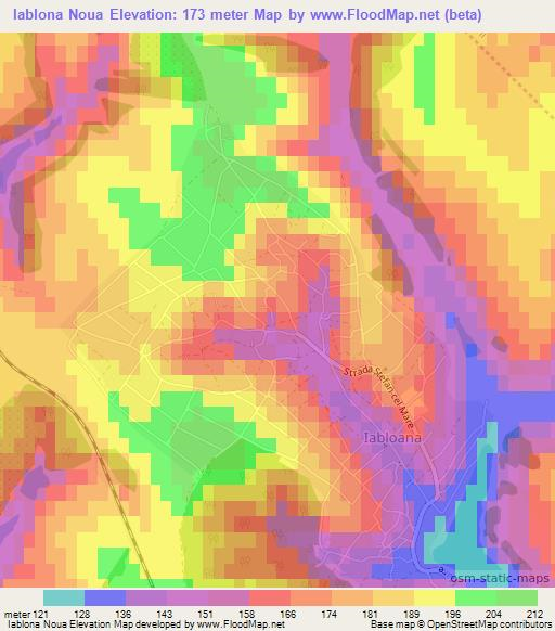 Iablona Noua,Moldova Elevation Map