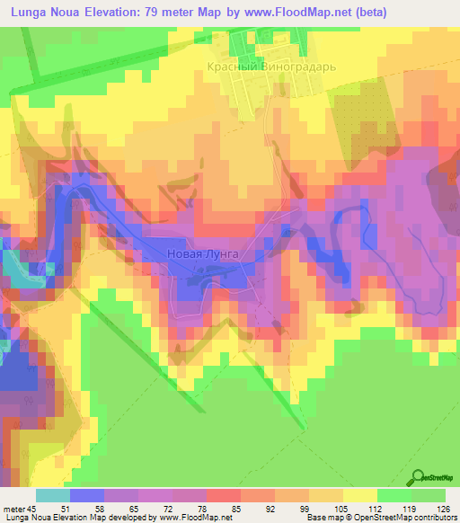 Lunga Noua,Moldova Elevation Map