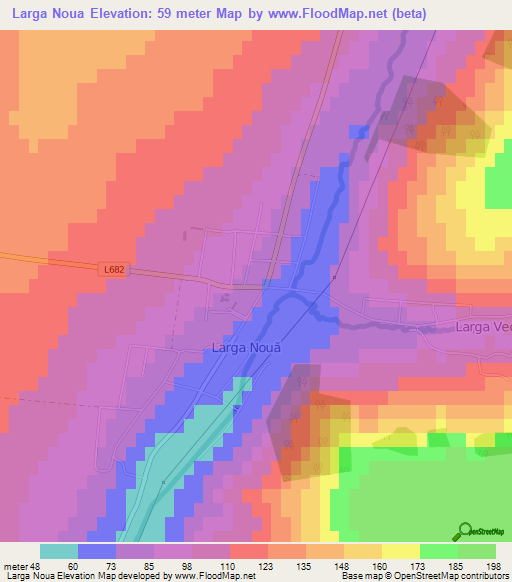 Larga Noua,Moldova Elevation Map