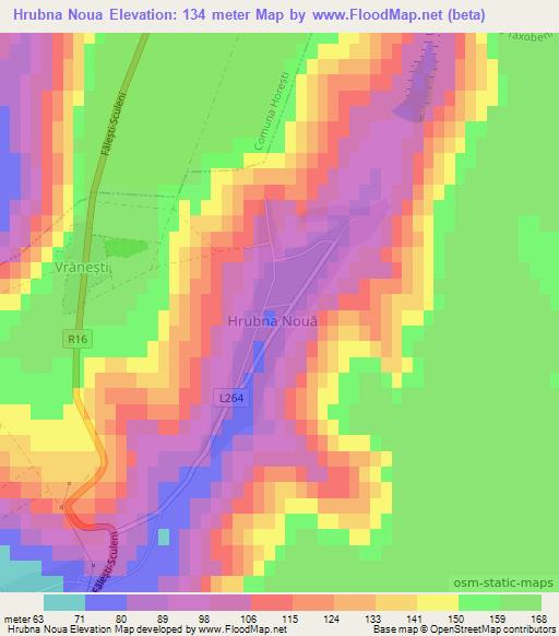 Hrubna Noua,Moldova Elevation Map