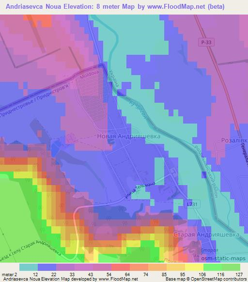 Andriasevca Noua,Moldova Elevation Map