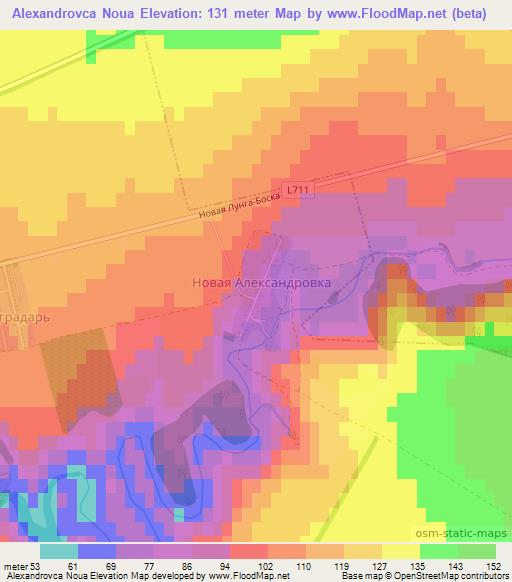 Alexandrovca Noua,Moldova Elevation Map