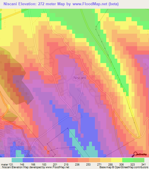 Niscani,Moldova Elevation Map