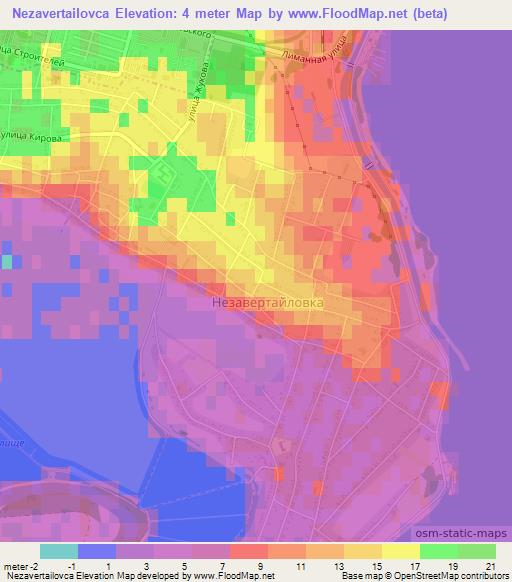 Nezavertailovca,Moldova Elevation Map