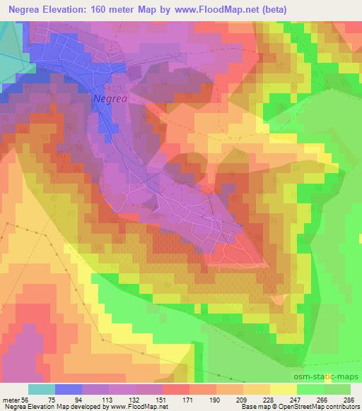 Negrea,Moldova Elevation Map